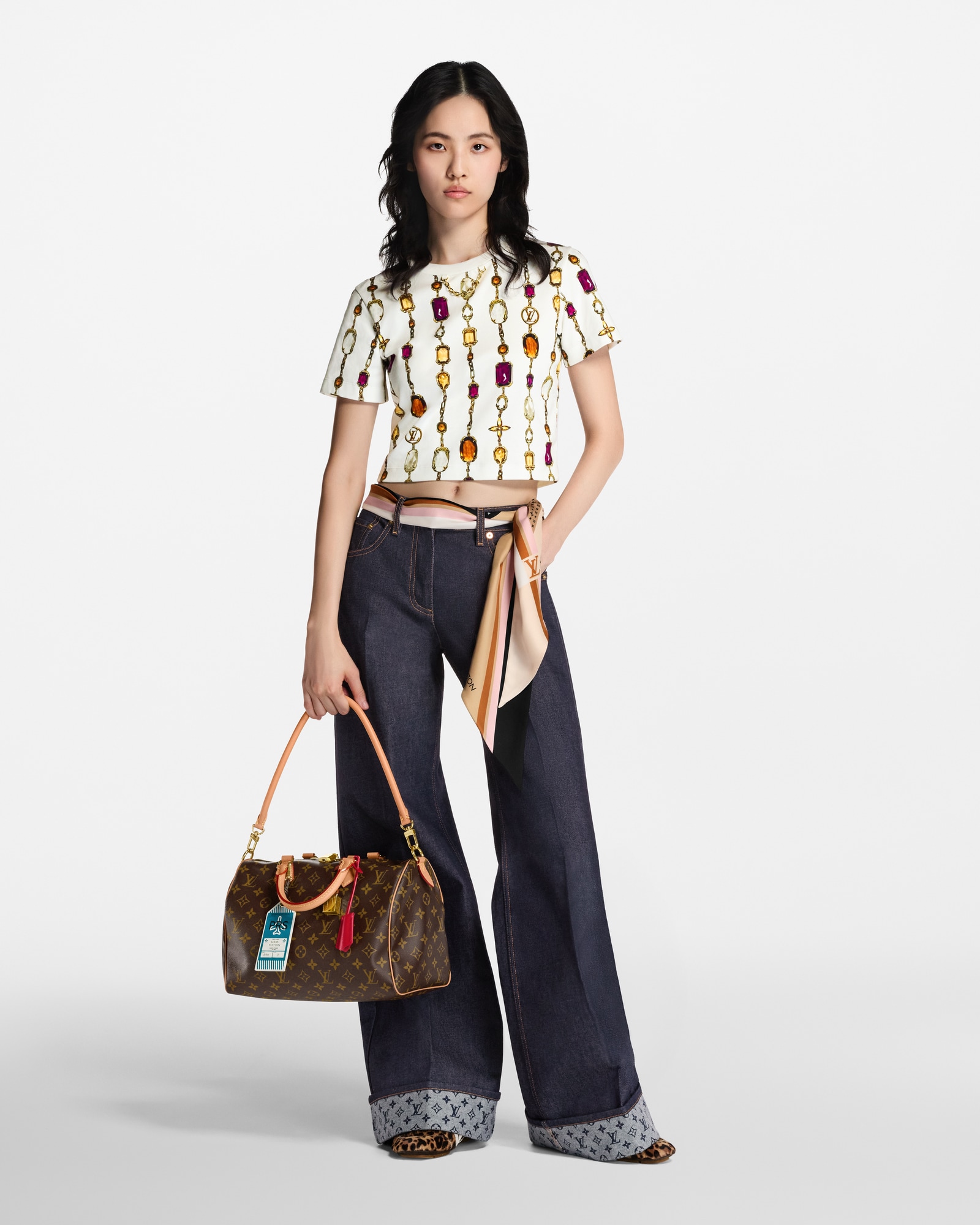 ☆美品☆ LVチェーン付きトップス 美品】 Louis vuitton ルイヴィトン チェーン付トップス S